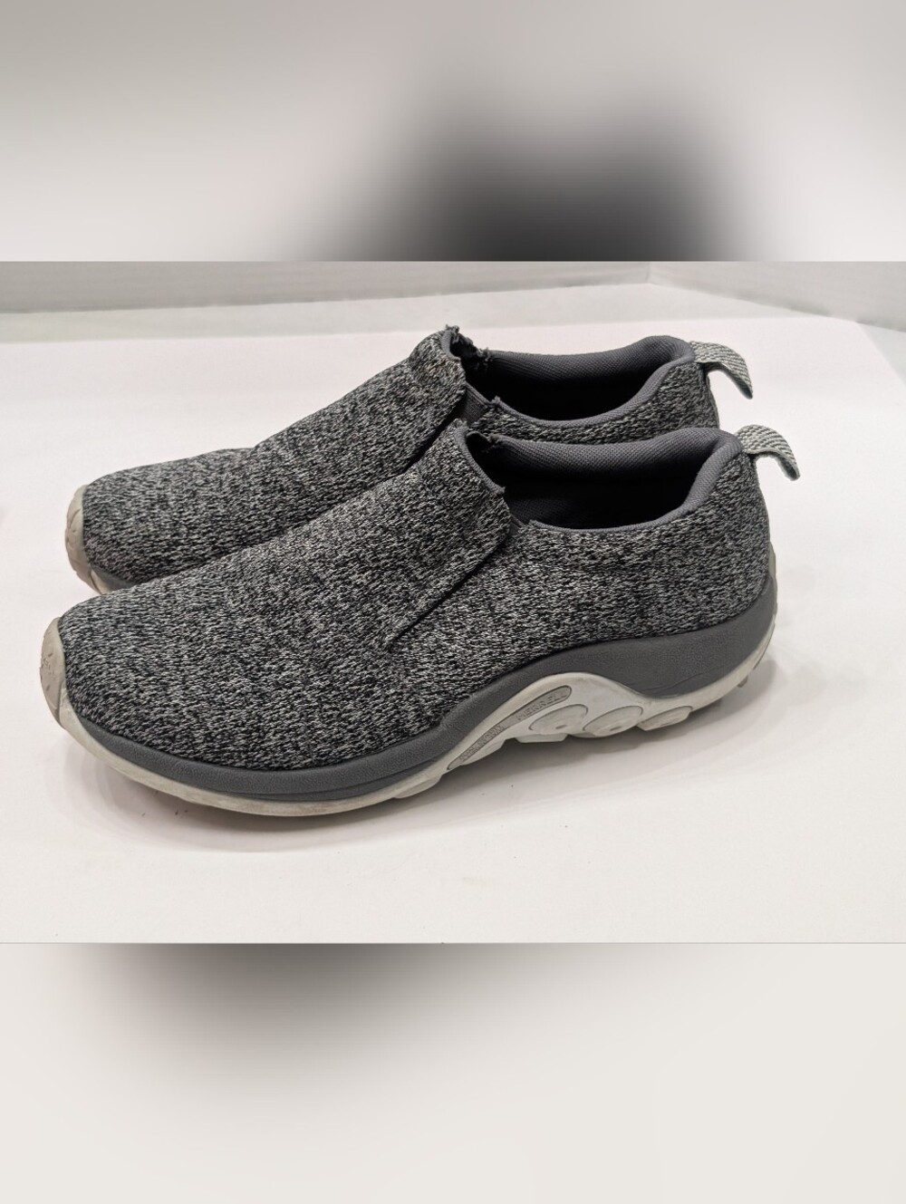 Merrell Men's 8 Ash Gray Jungle Moc Casual Walking Sneakers Slip On Shoes